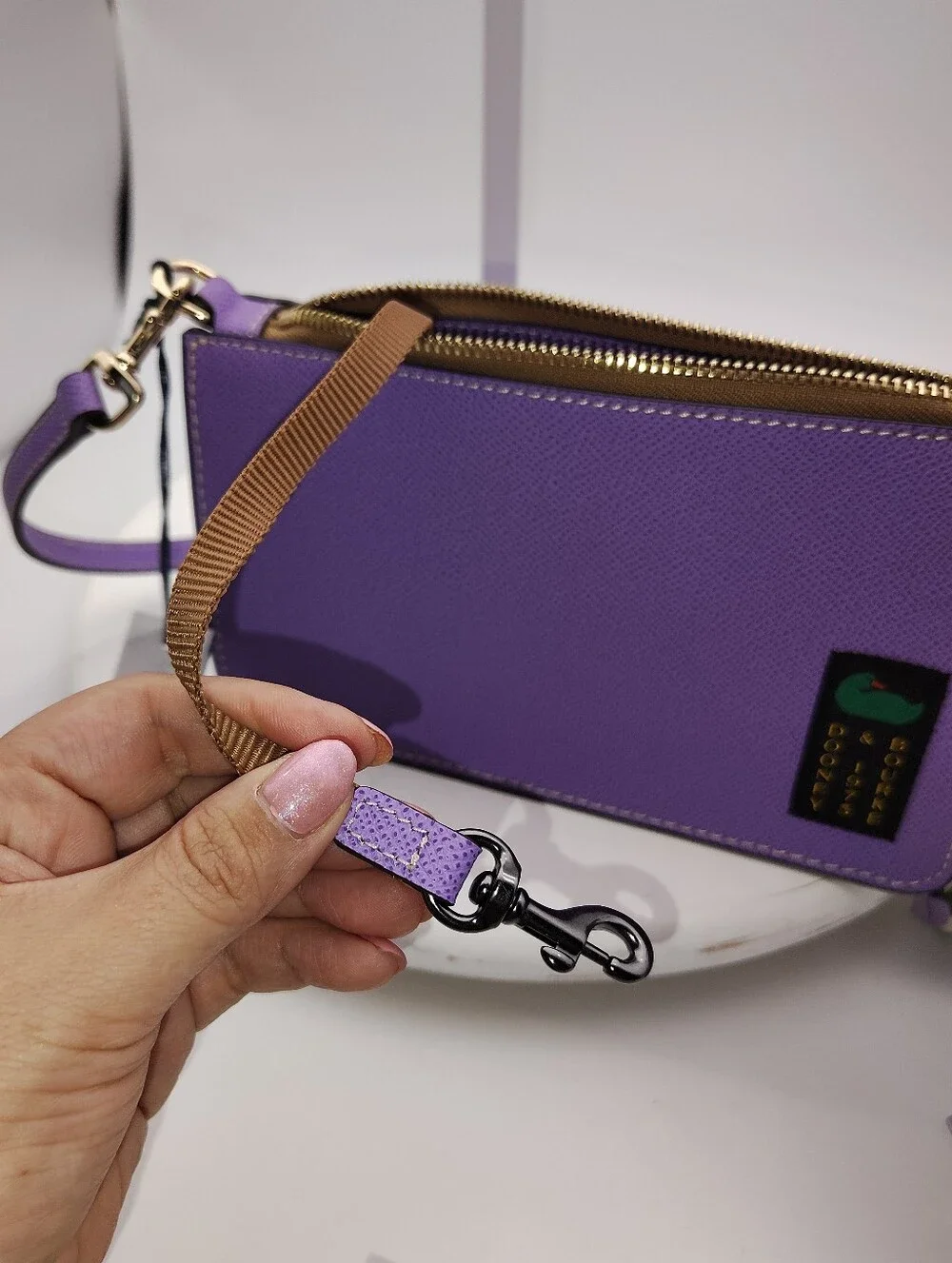 NWT Dooney & Bourke Alpine Demi 20 Purple Shoulder Bag_9